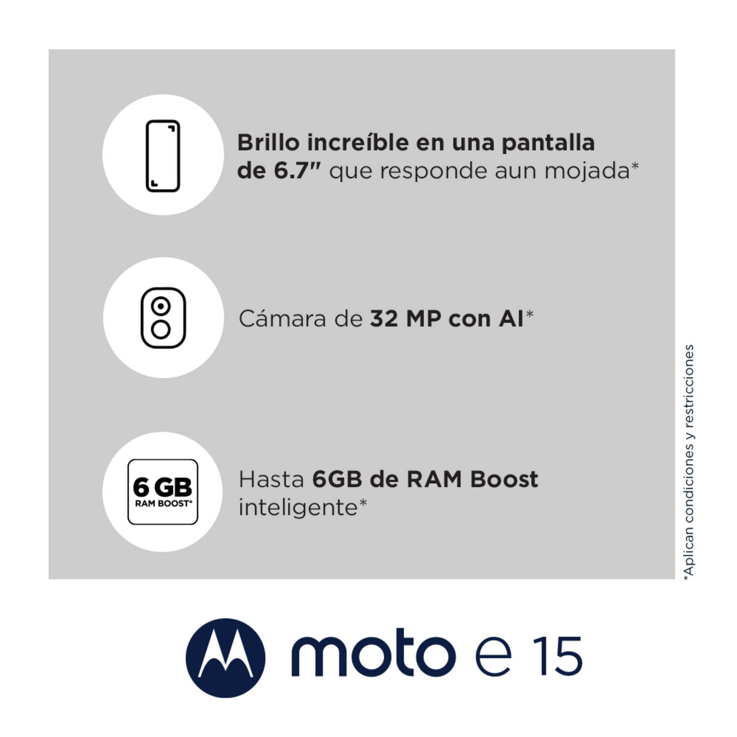 TELEFONO MOTO E15 4G 2RAM/64GB BLUE MOTOROLA XT2523-8