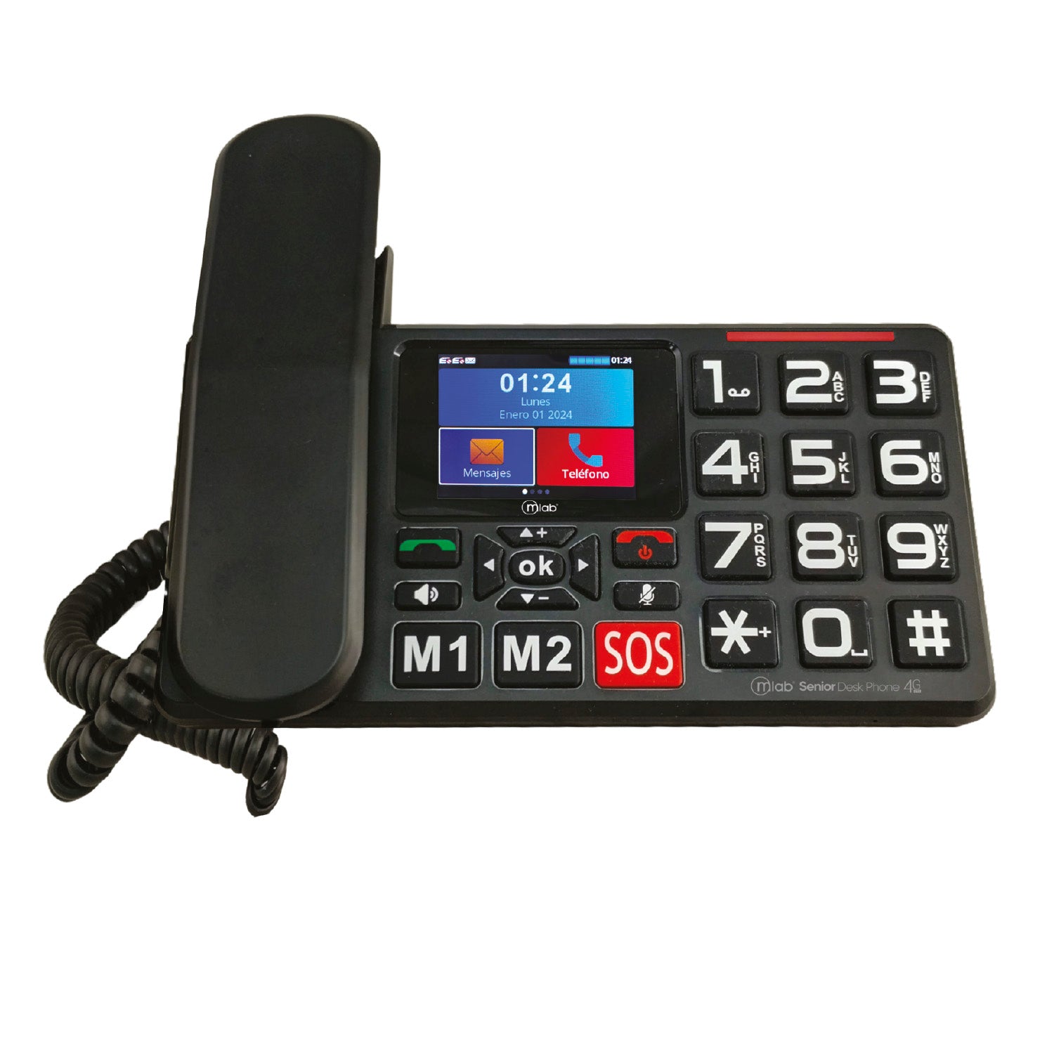 TELEFONO FIJO SENIOR BT 4G SOS 2.8 BIG BUTTON MLAB 09440