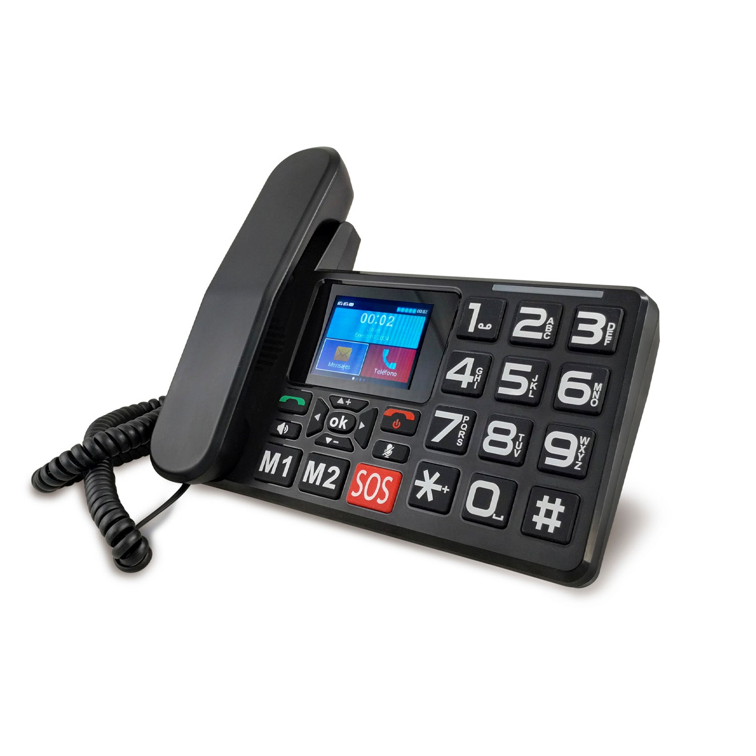 TELEFONO FIJO SENIOR BT 4G SOS 2.8 BIG BUTTON MLAB 09440