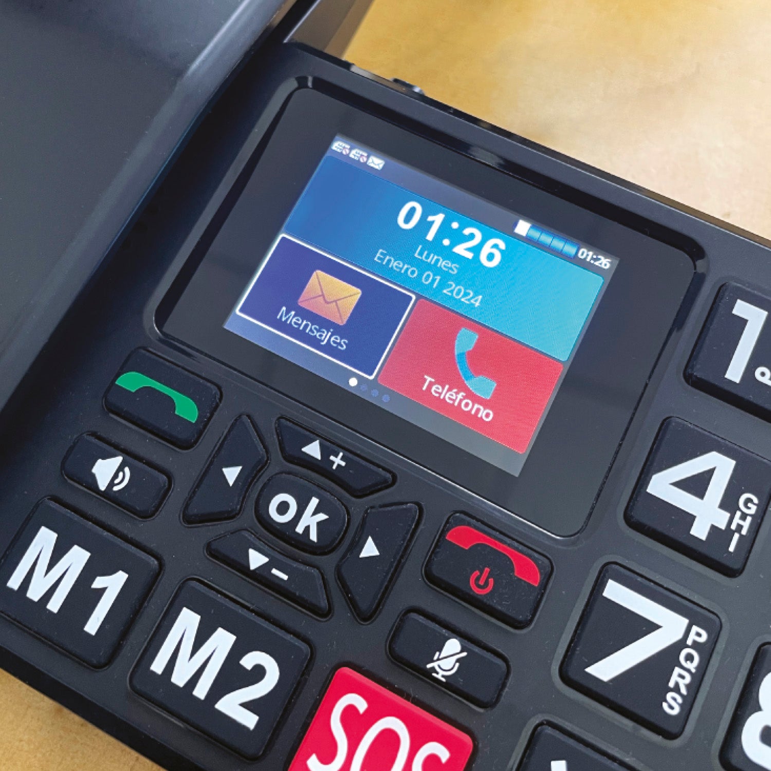 TELEFONO FIJO SENIOR BT 4G SOS 2.8 BIG BUTTON MLAB 09440