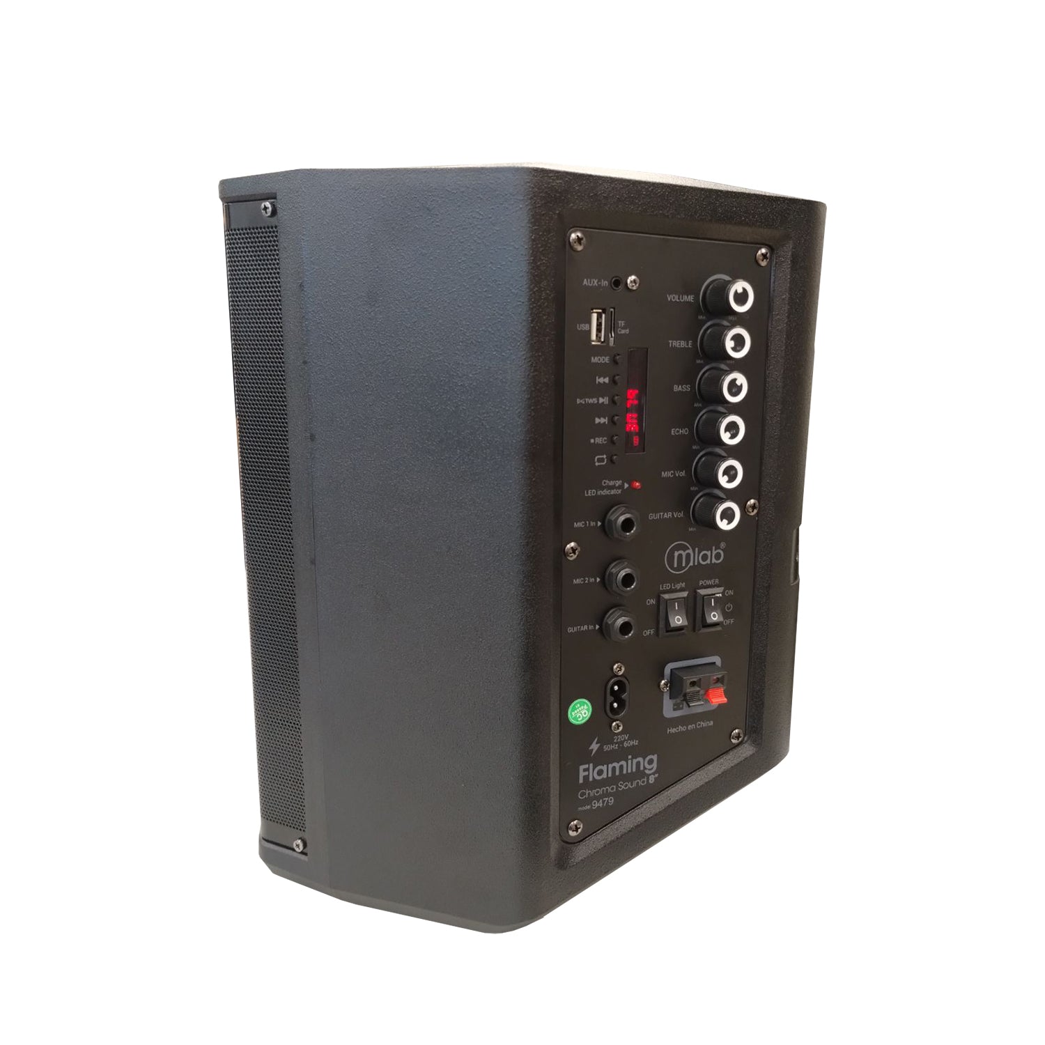 PARLANTE KARAOKE FLAMING CHROMA SOUND 8” BT/40W MLAB 09479