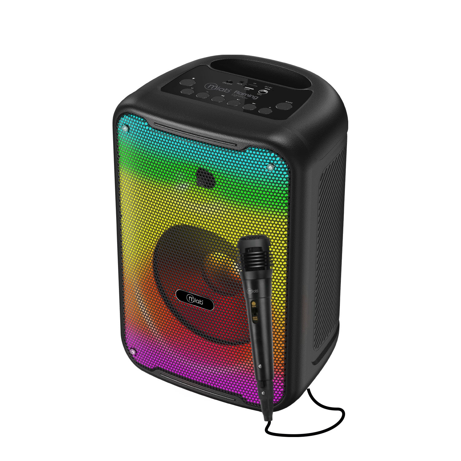 PARLANTE KARAOKE FLAMING LIGHTFLOW 8” BT/20W MLAB 09487