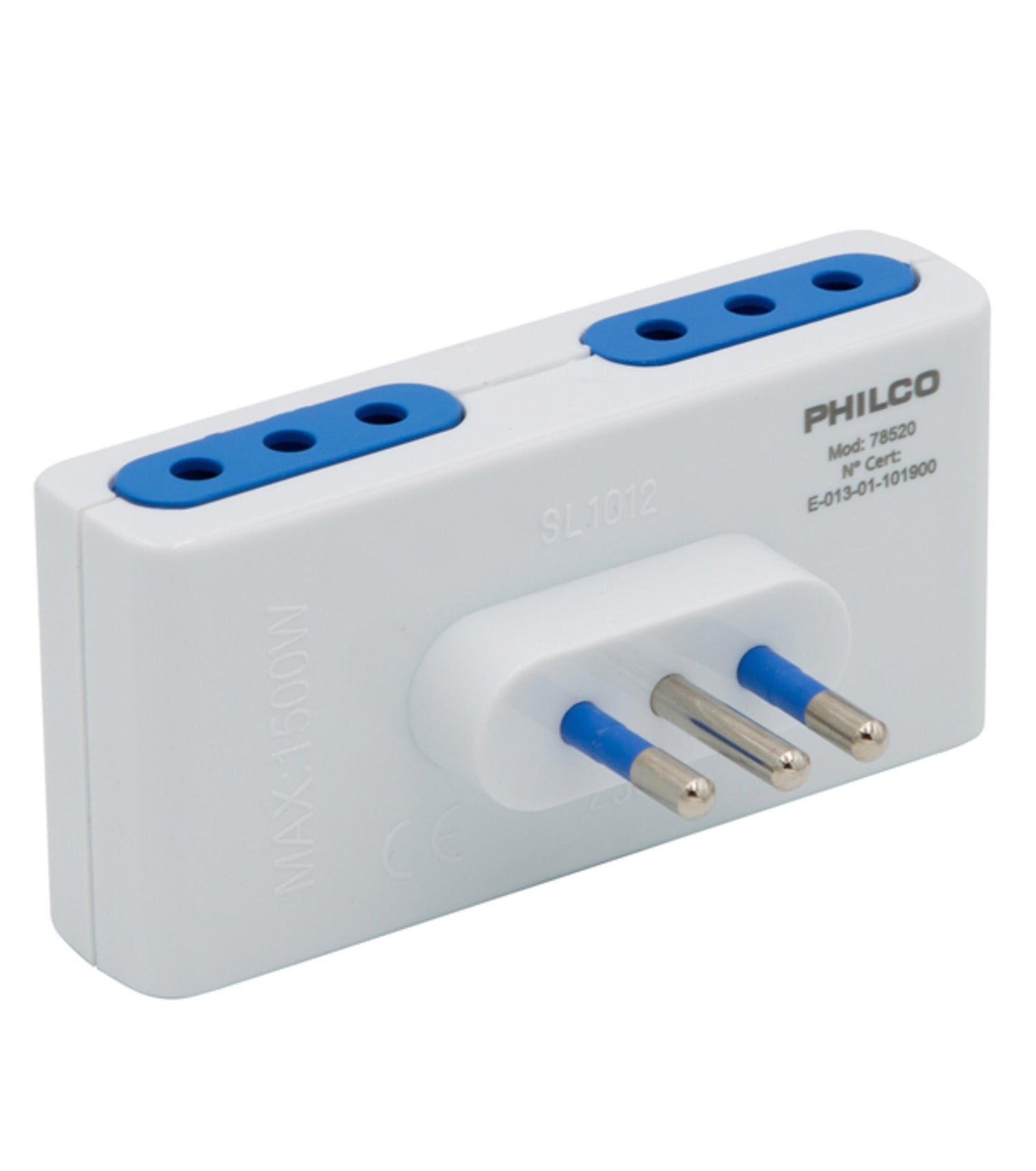 Enchufe Philco Cuadruple 2p + T 10a 250v Blanco