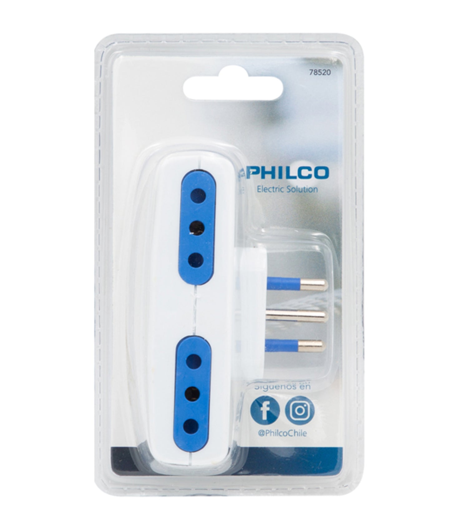 Enchufe Philco Cuadruple 2p + T 10a 250v Blanco