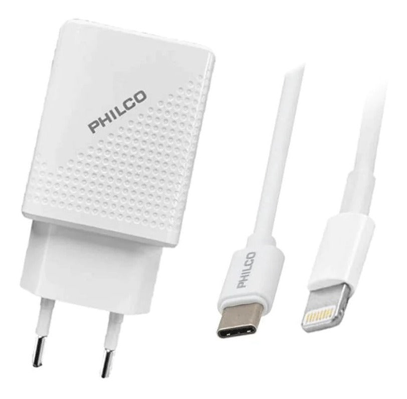Cargador De Pared Philco 2.1amp 2usb iPhone C/lighting R1090