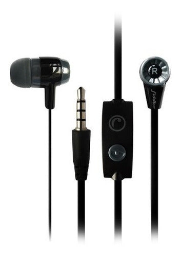Audífonos In-ear Stereo Con Microfono Negro Fiddler Fd-080