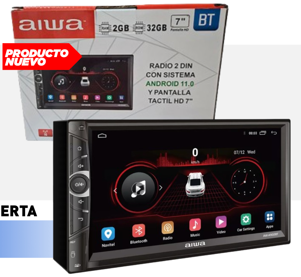 RADIO AUTO 2 DIN ANDROID TOUCH HD 7’’ ID AW-A502BT