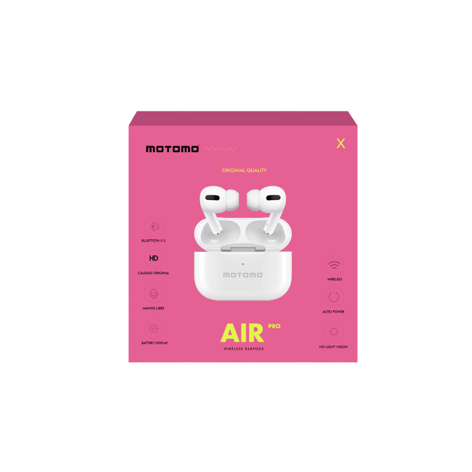 AUDIFONOS IN EAR INALAMBRICOS AIRPRO 6H MOTOMO AUEARP23