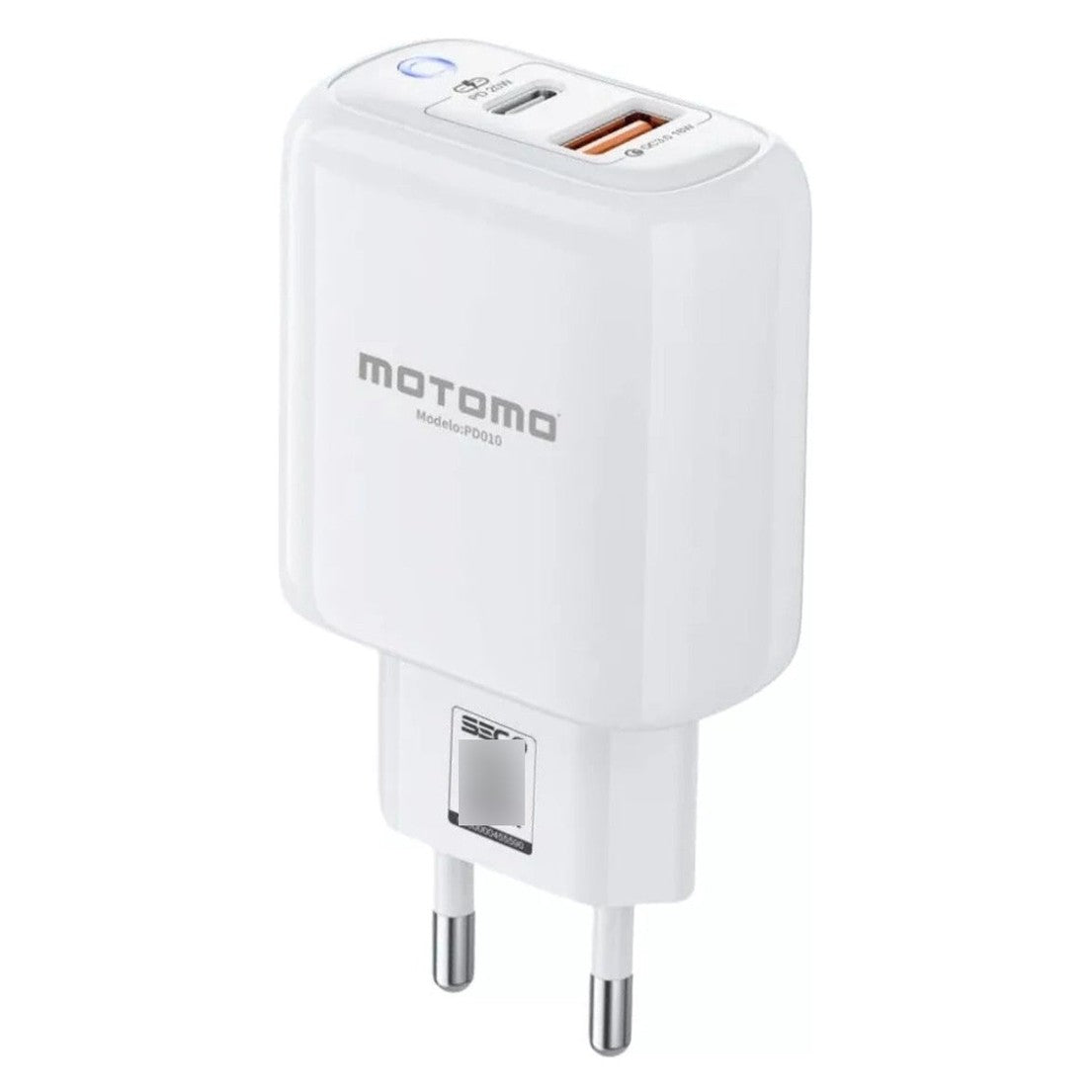 Adaptador Rápido Usb/usb-c 20w Sín Cable Motomo Mo-pd010