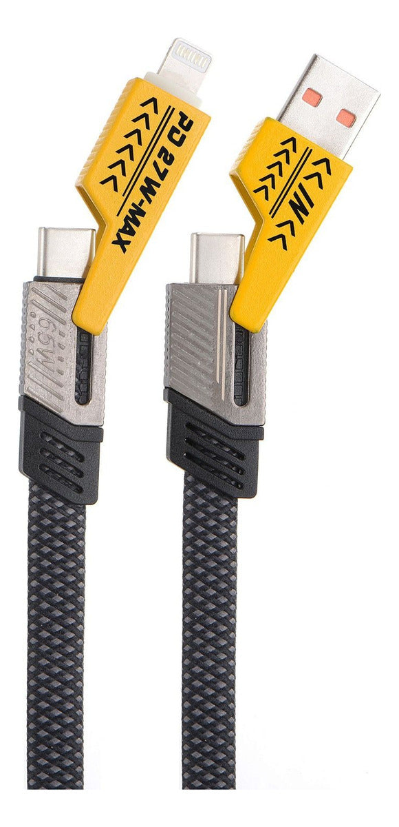 Cable Carga Rapida Usb-c/usb-a/lightning 2m Fiddler Fd-lm07