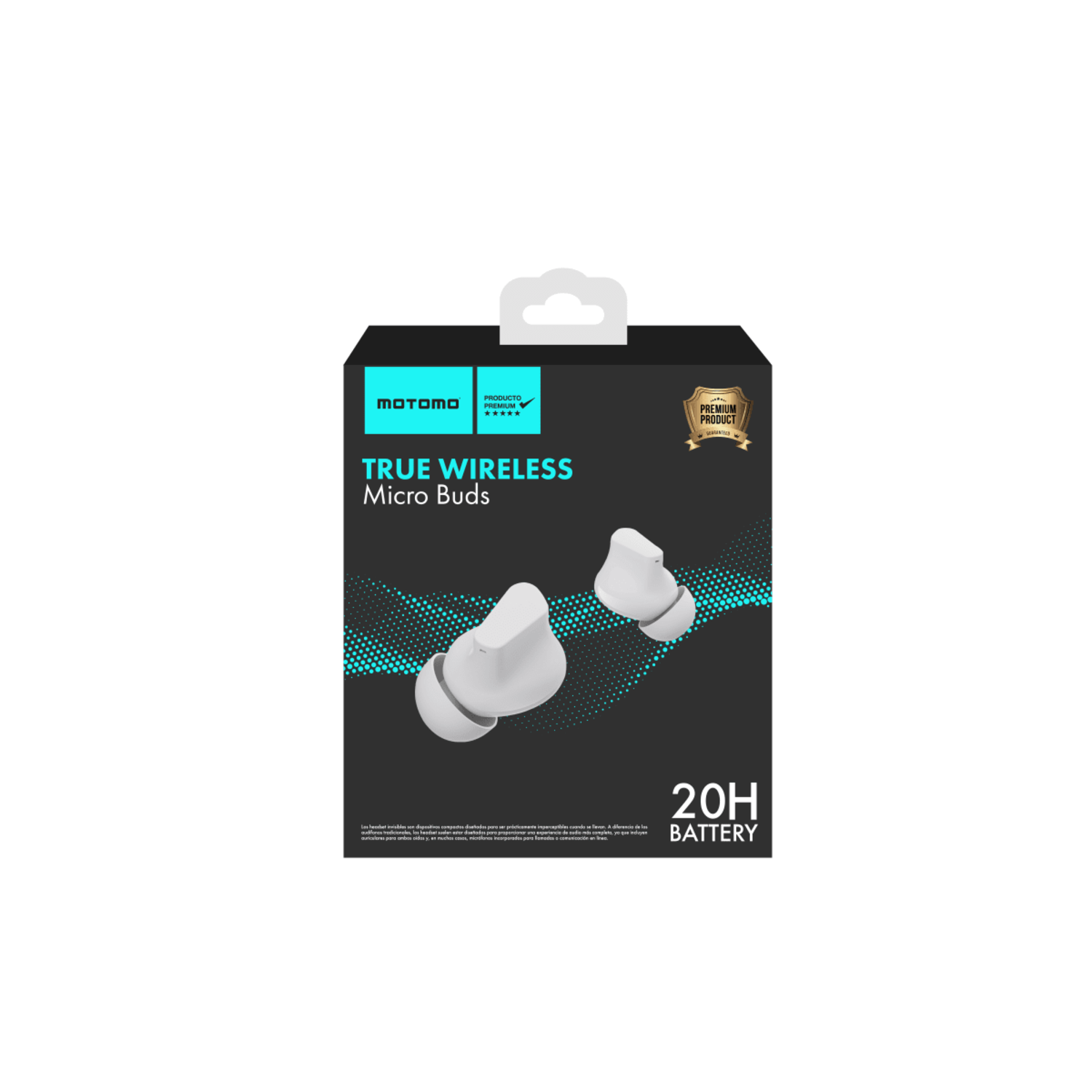AUDIFONOS IN EAR MICRO BUDS TRUE 20H BLANCO MOTOMO AUEARP63