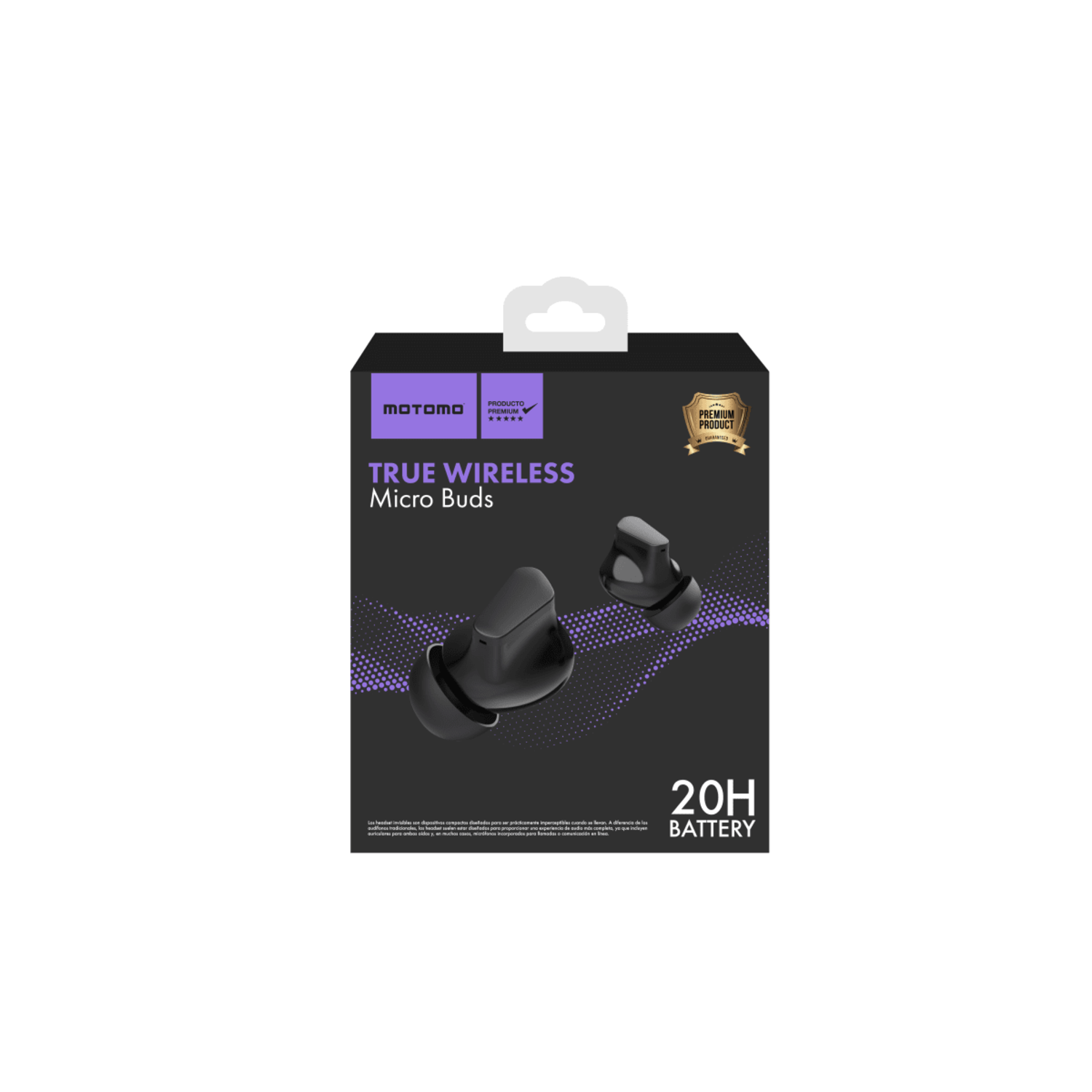 AUDIFONOS IN EAR MICRO BUDS TRUE 20H BLANCO MOTOMO AUEARP62