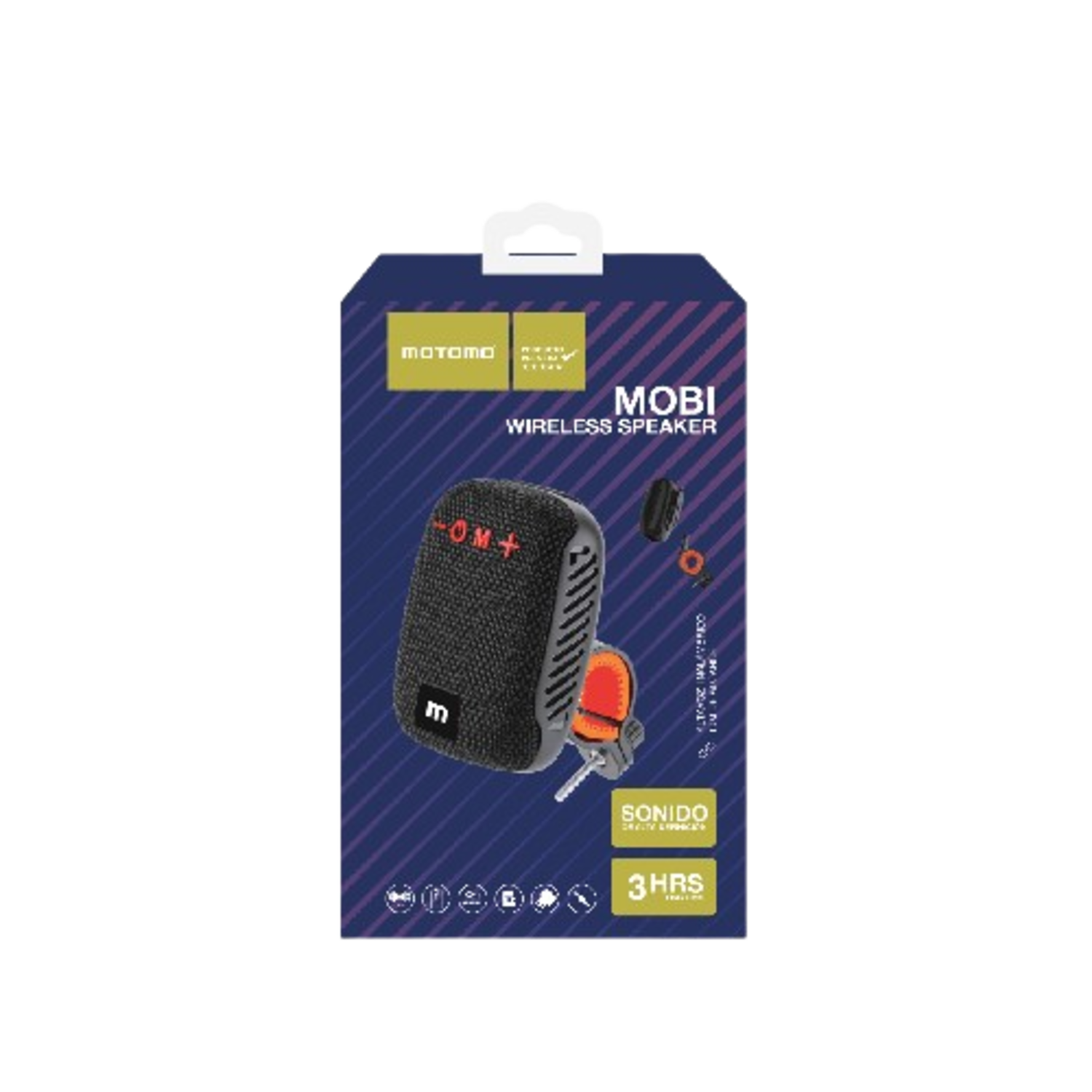 PARLANTE PORTATIL BT MOBI BICICLETA/BOLSO MOTOMO 5W PAPOBT19